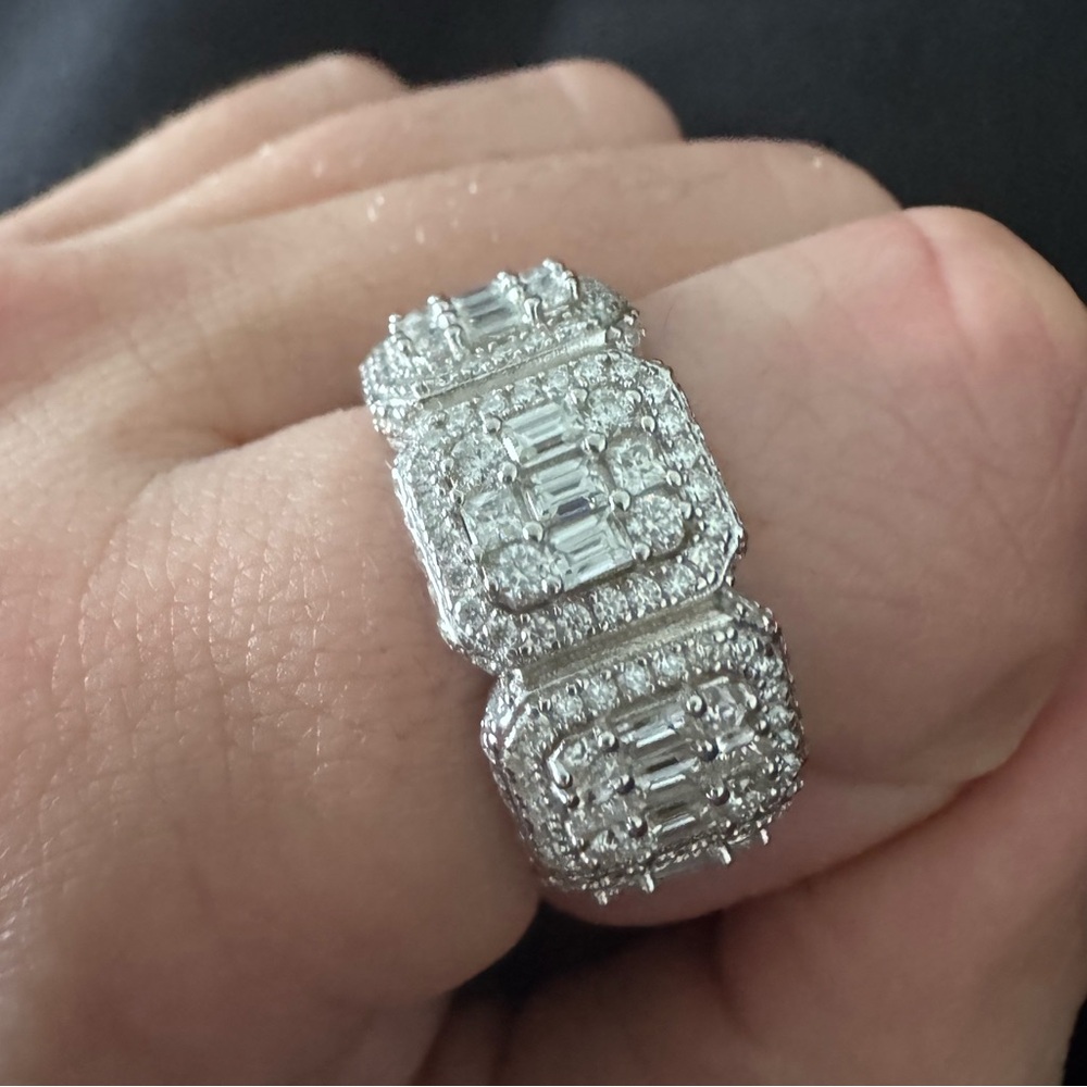 Moissanite 925 silver ring size 10